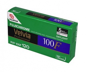 Fujichrome Velvia 100F iso 120 size RVP 100F - 5 roll Pro Pack