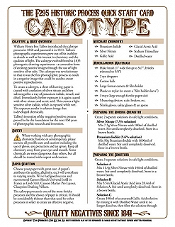 product f295 Historic Process Laminated Reference Card for Calotype