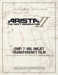 Arista II Inkjet OHP Transparency Film 17x22/20 sheets