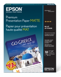 Epson Premium Presentation Matte Inkjet Paper (Borderless) 11x14/50 sheets (formerly known as Matte Paper Heavyweight)